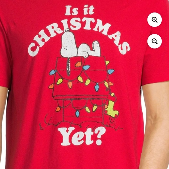 Peanuts Snoopy Red Graphic Short Sleeve Tee Shirt Size Small - Picture 3 of 4